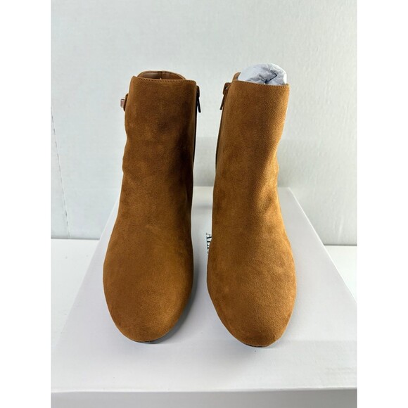 Alfani Women Paam Sculpted Heel Ankle Booties Cognac Brown Faux Suede Size 8M - Picture 4 of 5